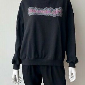 Black Henri Bendel ‘bendel girl’ sweatshirt